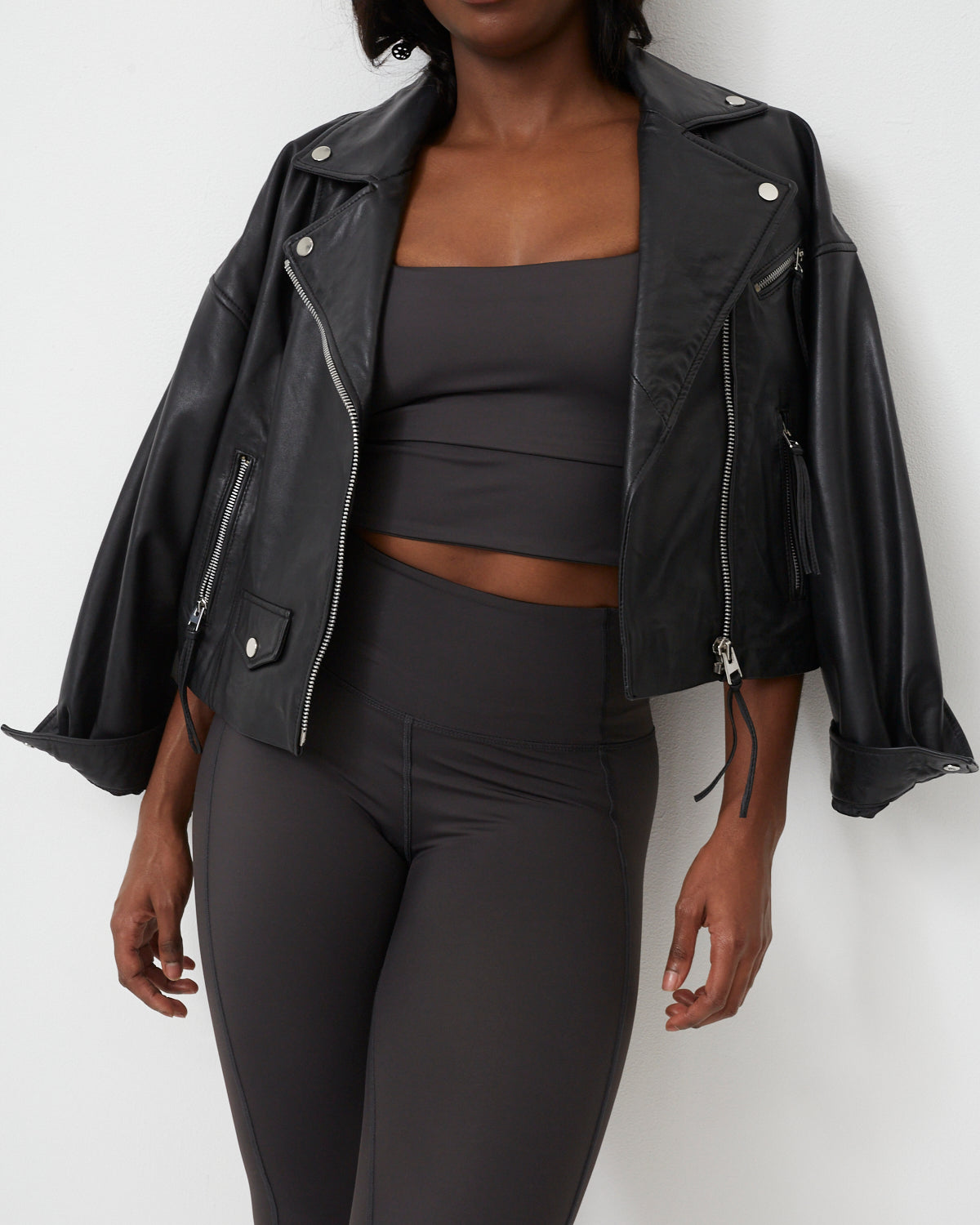 High Waist leggings in Liquorice 7/8